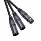 XLR Splitter Cable Female to Dual Male Y-Splitter 3Pin Balanced Microphone 50cm XLR Splitter Cable Female to Dual Male Y-Splitter 3Pin Balanced Microphone 50cm
