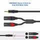 Aux 3.5mm (1/8 Inch) Male to Dual XLR 3-Pin Dual XLR Male Stereo Audio Cable 1M