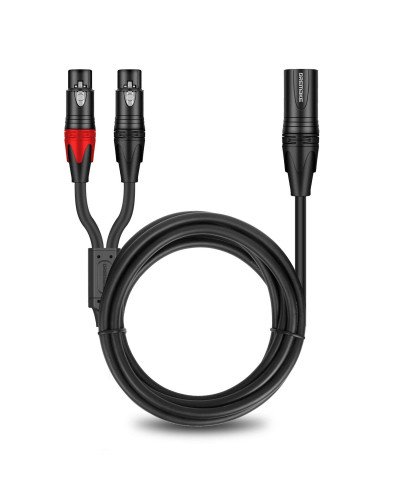 XLR Splitter Cable Male to Dual Female Y-Splitter 3-Pin Balanced Microphone 1M XLR Splitter Cable Male to Dual Female Y-Splitter 3-Pin Balanced Microphone 1M
