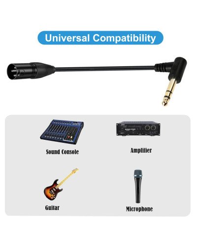 6.35mm (1/4 inch) TRS Male to 3-Pin XLR Male Balanced Signal Interconnect Cable