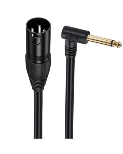 6.35mm TS 1/4 Mono Male to 3Pin XLR Male Unbalanced Microphone Interconnect Cable