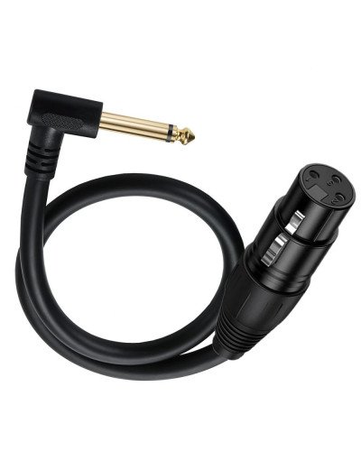 6.35mm TS 1/4 Mono Male to 3Pin XLR Female Unbalanced Microphone Interconnect Cable