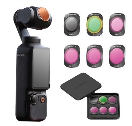 DJI Osmo Pocket 3 Filter Accessories ND8/16/32/64 ND256 Filter MCUV Filter Adjustable CPL Filter ND+PL Filter