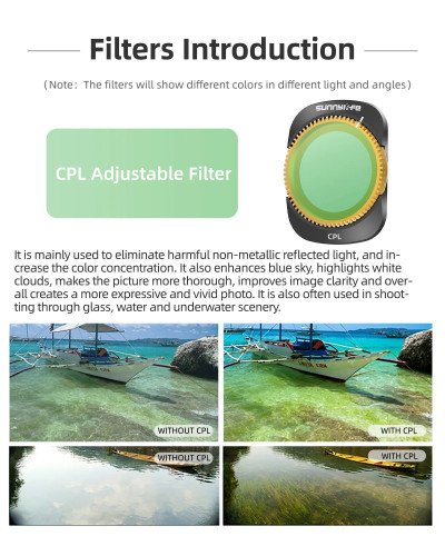 DJI Osmo Pocket 3 Filter Accessories ND8/16/32/64 ND256 Filter MCUV Filter Adjustable CPL Filter ND+PL Filter
