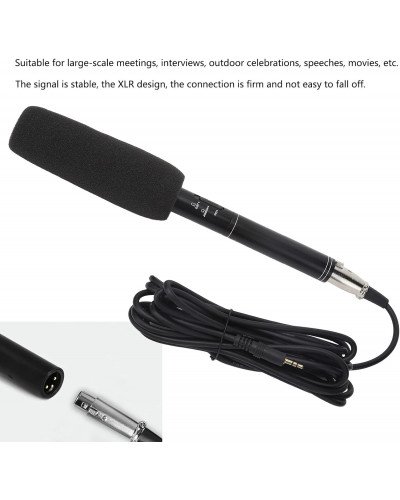 Interview Microphone Corded Recording Amplifier Mini Portable Camera Microphone