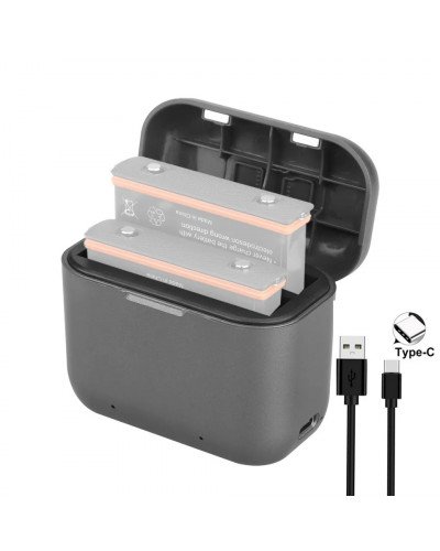 Fast Battery Charger Hub for Insta360 X3 with LED Indicator Dual Channel Battery