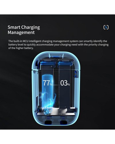 Fast Battery Charger Hub for Insta360 X3 with LED Indicator Dual Channel Battery