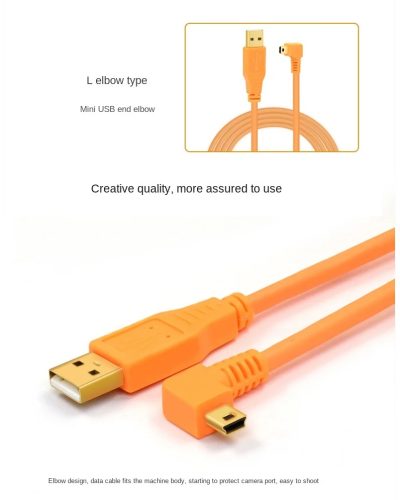 Mini USB Cable Canon 5D3 5D2 6D2 80D 750D Camera Connection Computer Cable 2M