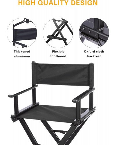 Makeup Folding Chair Aluminum Frame Artist Directors Chair Makeup Folding Chair Aluminum Frame Artist Directors Chair