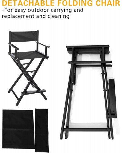 Makeup Folding Chair Aluminum Frame Artist Directors Chair Makeup Folding Chair Aluminum Frame Artist Directors Chair