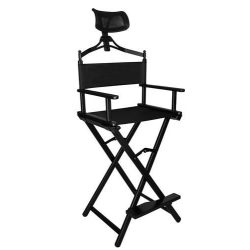 Directors Chair Folding Makeup Artist Portable Foldable Aluminum Chair With Head Rest