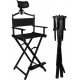 Makeup Folding Chair Aluminum Frame Artist Directors Chair With Headrest