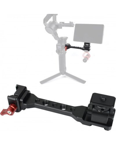 Topcine RS4 Gimbal Monitor Mount RS3 Handle Extension Plate with 1/4" Thread Cold Shoe Mount for Mic Light Compatible