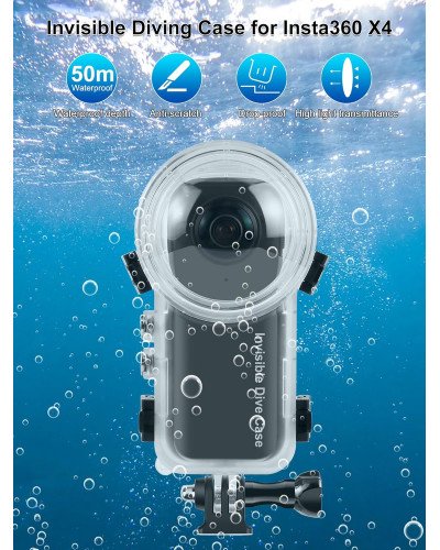 Invisible Dive Case for Insta360 X4 Invisible Dive Case for Insta360 X4