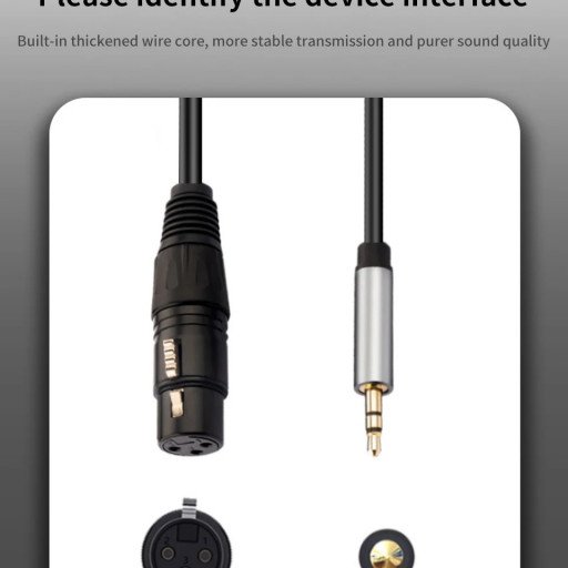 XLR to 3.5mm Audio Cable Microphone Balanced Analog Audio Cord XLR Female to AUX 3.5mm Jack for Computer Phone Speaker Amplifier 1.5M
