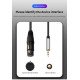 XLR to 3.5mm Audio Cable Microphone Balanced Analog Audio Cord XLR Female to AUX 3.5mm Jack for Computer Phone Speaker Amplifier 1.5M