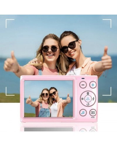 Digital Camera 64MP Video Camera with 18x Digital Zoom Auto-Focus 2.8" IPS Screen (Pink) Digital Camera 64MP Video Camera with 18x Digital Zoom Auto-Focus 2.8" IPS Screen (Pink)