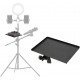 Universal Sound Card Tray Iron Clamp Microphone Stand Tabletop Tripod Shelf Speaker Clamp-On Mic Stand Speaker Stand Tray Large Universal Sound Card Tray Iron Clamp Microphone Stand Tabletop Tripod Shelf Speaker Clamp-On Mic Stand Speaker Stand Tray Large