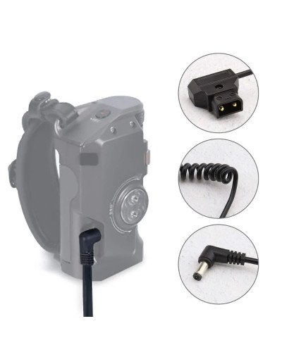 Durable D-Tap to DC5521 Coiled Spring Power Cable