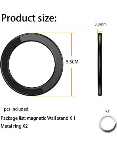 Magsafe Magnetic Ring Holder for iPhone Magnet Wall Mobile Phone Holder Magnetic Car Phone Stand