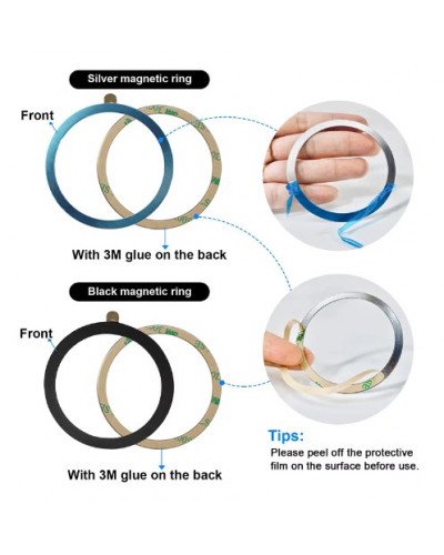 Magsafe Magnetic Plate Ring Universal Stickers Support Wireless Charger Metal Plate Sheet for iPhone Samsung Xiaomi