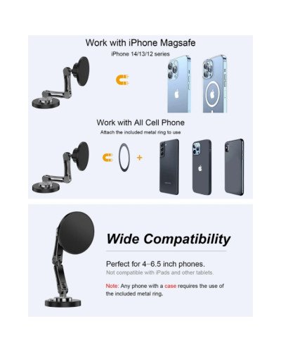 Magsafe Car Magnetic Phone Holder Stand Dashborad Magnet Car Mount