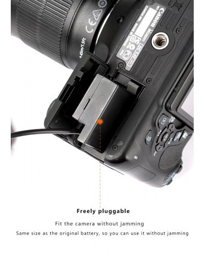 Type-C To LP-E8 DR-E8 PD-BX-Convertor Dummy Battery for Canon EOS 700D 650D 600D 550D KISS X4 X5 X6 T2i T3i T5i