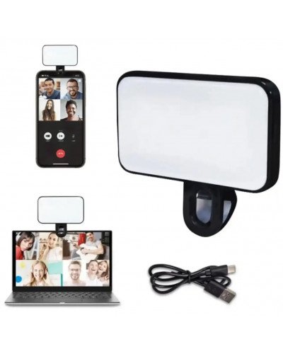LED Cube Selfie Light With Clip For Laptop And Mobile Phone
