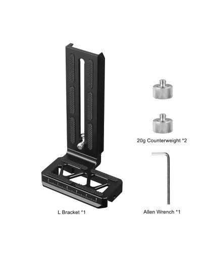 Ronin-SC L-Bracket Plate with Counterweight for DJI Ronin SC Handheld Gimbal Mount Vertical Shooting Quick Release L Plate