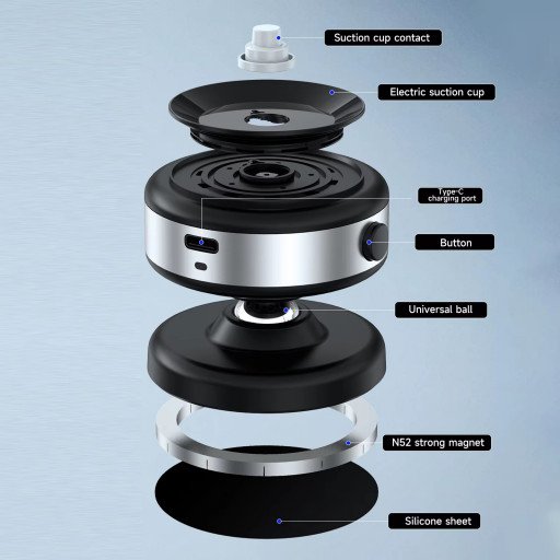 Vacuum Suction Cup Mobile Phone Holder CZ16-1 Magnetic Universal 360° Rotating