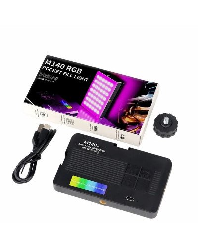 M140 RGB Pocket Fill Light Dimmable 2000mAh Portable LED Video Light