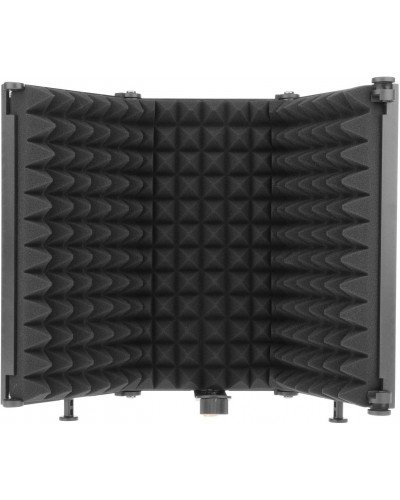 Foldable Microphone Reflection Filter 3 Doors Mic Sound Isolation Shield Acoustic