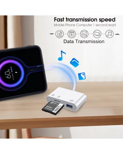 Type C to OTG Adapter/Hub TF/SD/USB/ Input for Type-C Devices