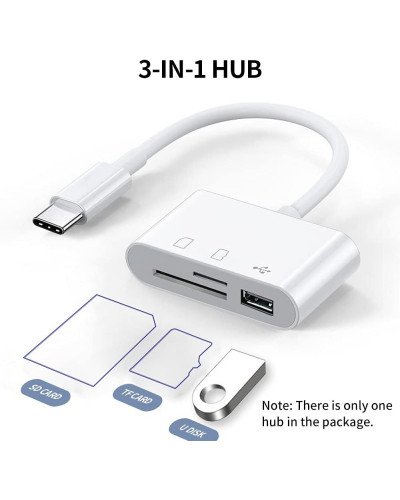 Type C to OTG Adapter/Hub TF/SD/USB/ Input for Type-C Devices