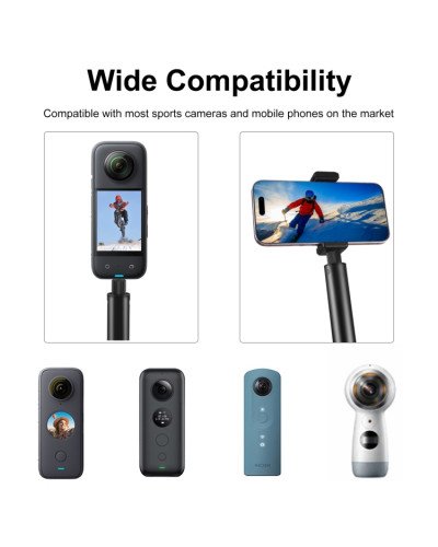 PULUZ 2M Metal Selfie Stick Monopod for Insta360 One RS/X2/X3/X4