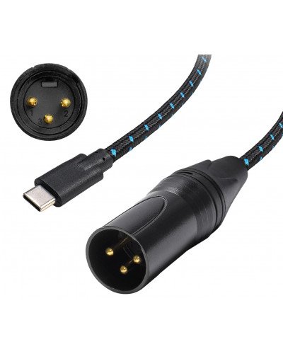 Type C to XLR Cable 3 Pin XLR High Speed Sound Quality Connection Device Audio Cable Adapter for 100cm