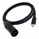 Type C to XLR Cable 3 Pin XLR High Speed Sound Quality Connection Device Audio Cable Adapter for 100cm