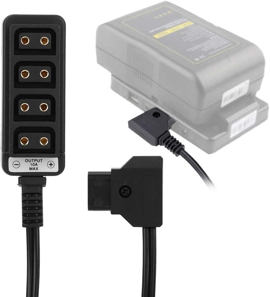 D Tap Male to 4 Port D Tap Female Splitter Power Cable D Tap Power Adapter