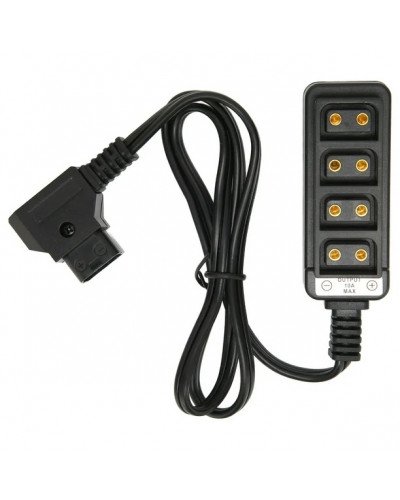 D Tap Male to 4 Port D Tap Female Splitter Power Cable D Tap Power Adapter