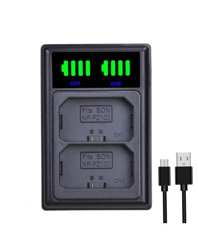 Dual Battery Charger for Sony NP-FZ100