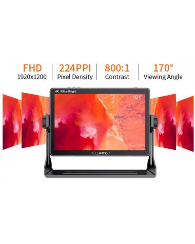 FEELWORLD LUT11S 10.1" 4K Ultra-Bright Touchscreen Monitor with Loop-Through HDMI & 3G-SDI