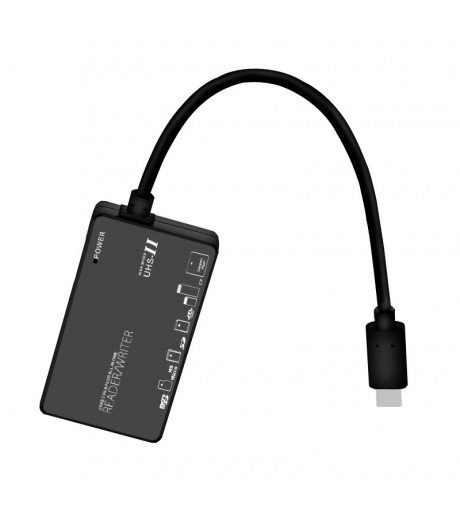 6in1 USB/Type C Multi USB Splitter TF/SD/MS/CF/M2/XD Memory Card Reader Adapter