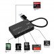 6in1 USB 2.0 Multi USB Splitter TF/SD/MS/CF/M2/XD Memory Card Reader Adapter