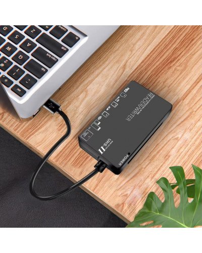 6in1 USB 2.0 Multi USB Splitter TF/SD/MS/CF/M2/XD Memory Card Reader Adapter