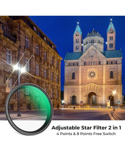 K&F Concept Nano-C Series 4 to 8-Point Variable Star Filter 77mm