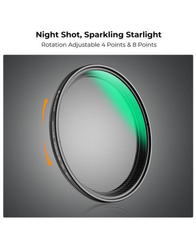 K&F Concept Nano-C Series 4 to 8-Point Variable Star Filter 62mm