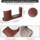 Leather Camera Half Case Compatible with Fujifilm X100VI Digital Camera Brown with Strap