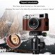 Leather Camera Half Case Compatible with Fujifilm X100VI Digital Camera Brown with Strap