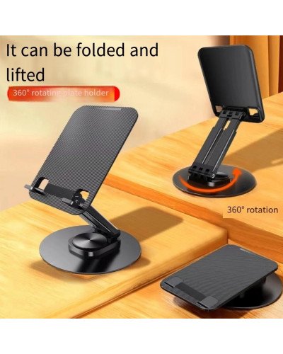 Folding Metal Rotating Tabletop Metal Bracket Multifunctional Rotating Cell Phone Holder Folding Metal Rotating Tabletop Metal Bracket Multifunctional Rotating Cell Phone Holder