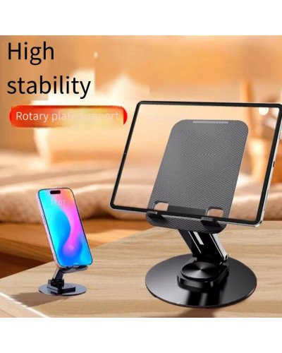 Folding Metal Rotating Tabletop Metal Bracket Multifunctional Rotating Cell Phone Holder Folding Metal Rotating Tabletop Metal Bracket Multifunctional Rotating Cell Phone Holder